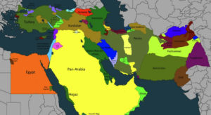 نقشه تفکیک خاورمیانه بزرگ.