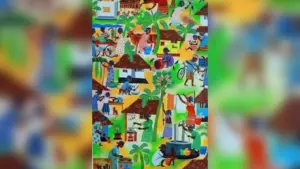 نقاشی زنان در کار خانه